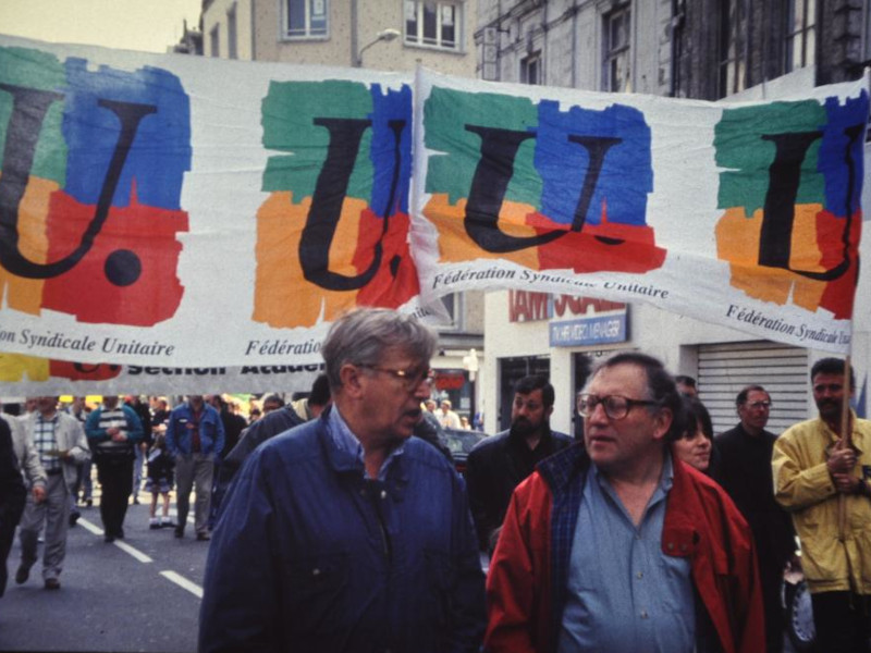 Marcel dans la rue en manifestation du 1er mai 1994 à Lille